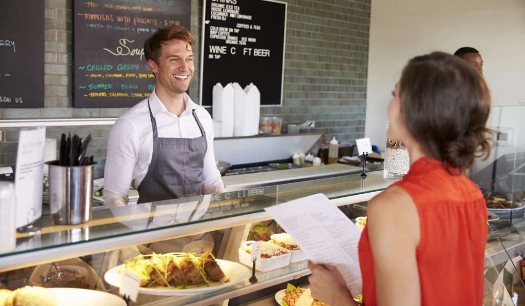 guy taking someone's order